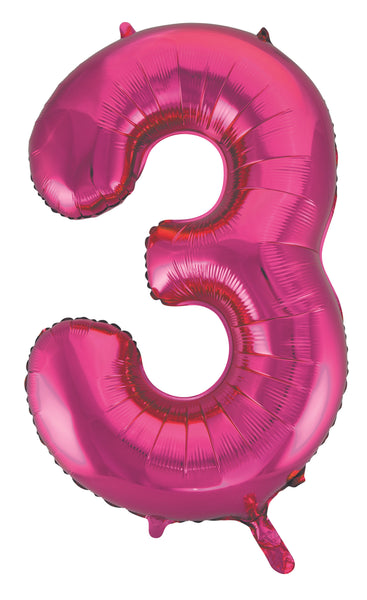 Giant Pink 86cm Helium Balloon Numbers