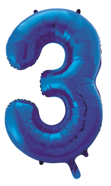 Giant Blue 86cm Helium Balloon Numbers