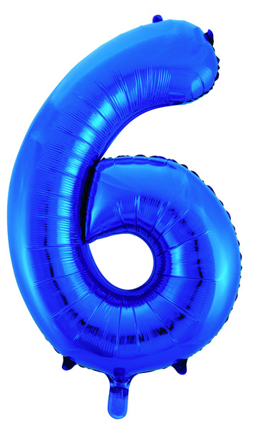 Giant Blue 86cm Helium Balloon Numbers