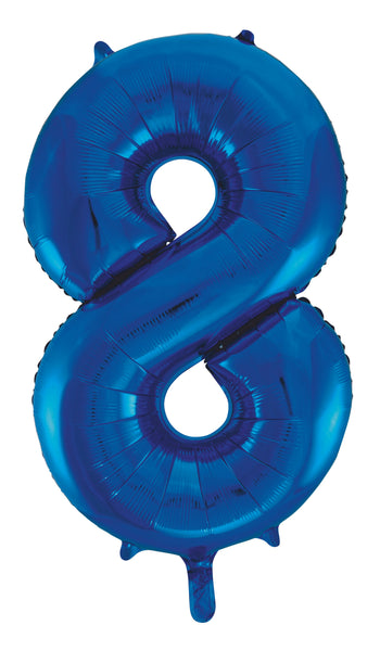 Giant Blue 86cm Helium Balloon Numbers