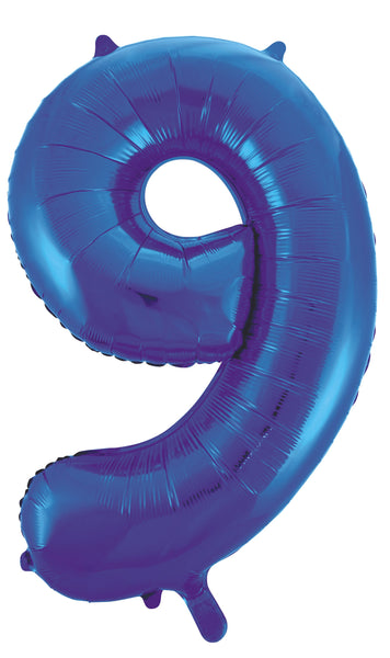 Giant Blue 86cm Helium Balloon Numbers