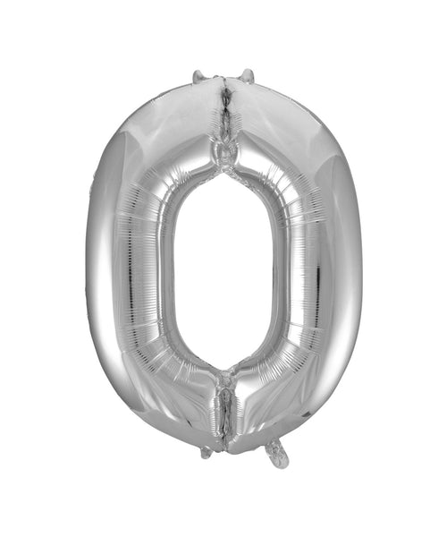 Giant Silver 86cm Helium Balloon Letters & Numbers