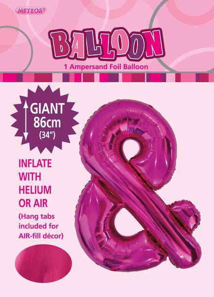 Giant Pink 86cm Helium Balloon Letters & Numbers