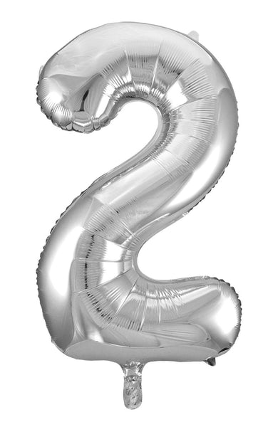 Giant Silver 86cm Helium Balloon Letters & Numbers