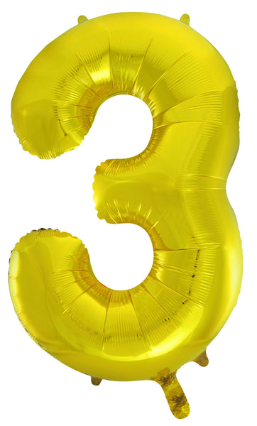 Giant Gold 86cm Helium Balloon Letters & Numbers