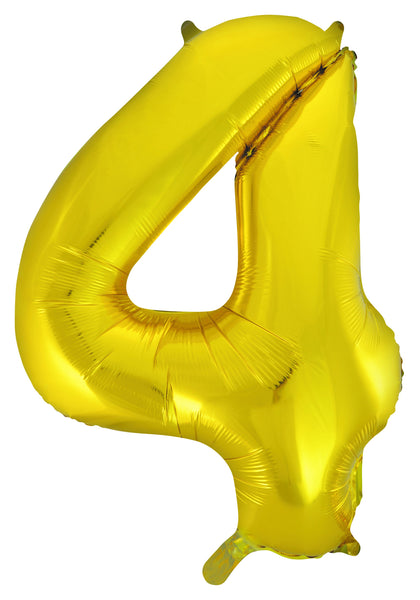 Giant Gold 86cm Helium Balloon Letters & Numbers