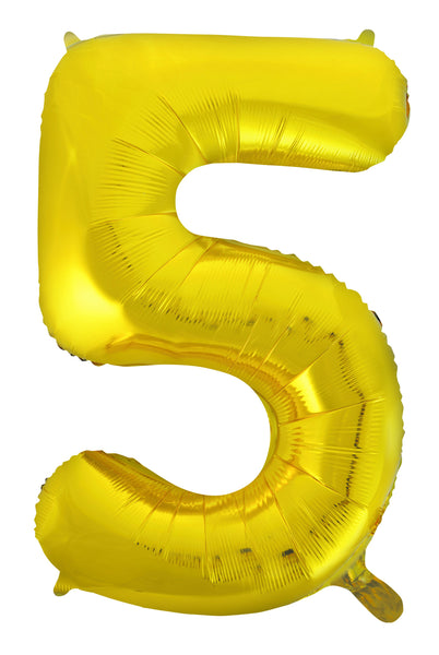 Giant Gold 86cm Helium Balloon Letters & Numbers