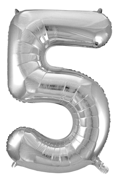 Giant Silver 86cm Helium Balloon Letters & Numbers