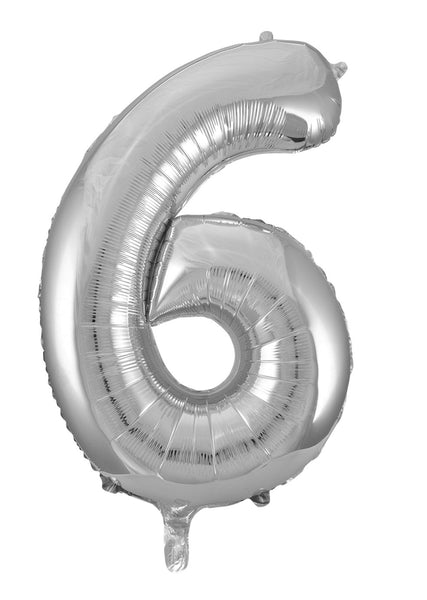 Giant Silver 86cm Helium Balloon Letters & Numbers