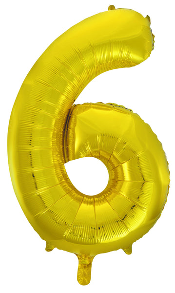 Giant Gold 86cm Helium Balloon Letters & Numbers