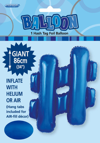 Giant Blue 86cm Helium Balloon Letters & Numbers