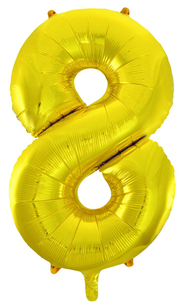 Giant Gold 86cm Helium Balloon Letters & Numbers