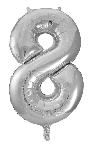 Giant Silver 86cm Helium Balloon Letters & Numbers