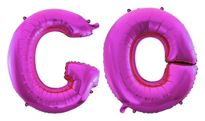 Giant Pink 86cm Helium Balloon Letters & Numbers