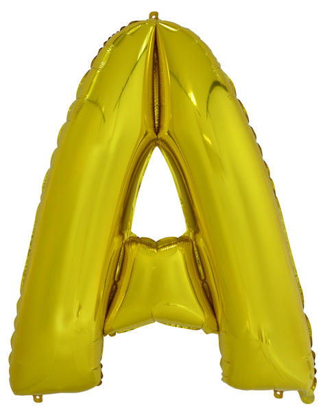 Giant Gold 86cm Helium Balloon Letters & Numbers