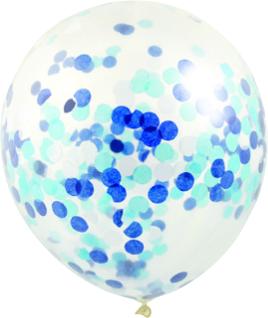 Confetti-Filled Round 30cm Helium Balloons