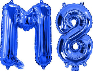 Giant Blue 86cm Helium Balloon Letters & Numbers