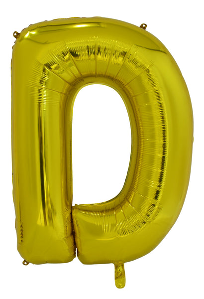 Giant Gold 86cm Helium Balloon Letters & Numbers