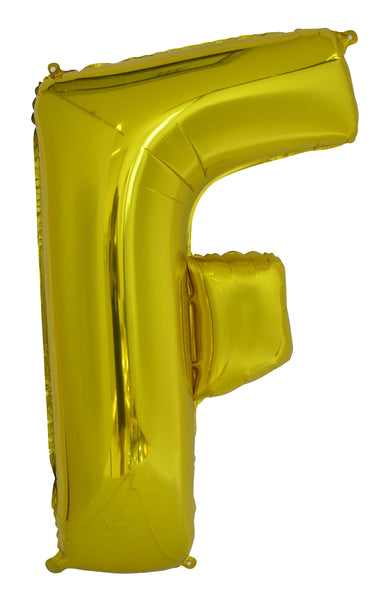 Giant Gold 86cm Helium Balloon Letters & Numbers