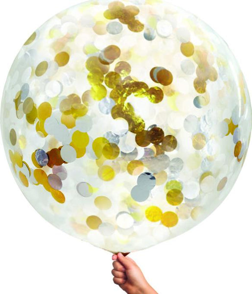 Confetti-Filled Round Giant 90cm Helium Balloons