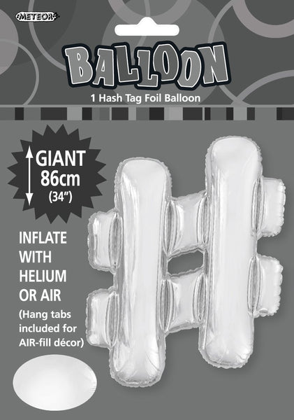 Giant Silver 86cm Helium Balloon Letters & Numbers