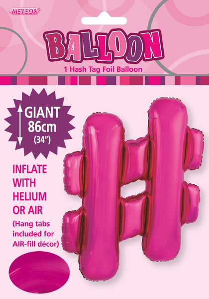 Giant Pink 86cm Helium Balloon Letters & Numbers