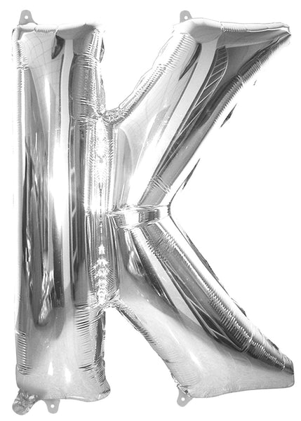 Giant Silver 86cm Helium Balloon Letters & Numbers