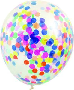 Confetti-Filled Round 30cm Helium Balloons