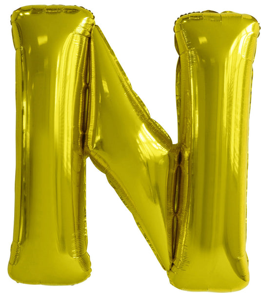 Giant Gold 86cm Helium Balloon Letters & Numbers