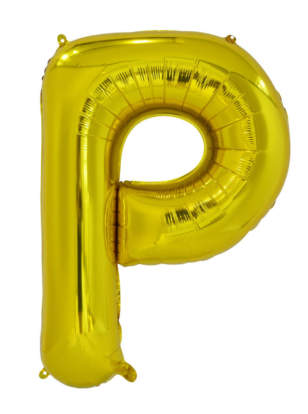 Giant Gold 86cm Helium Balloon Letters & Numbers