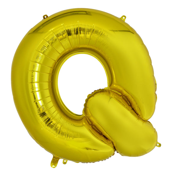 Giant Gold 86cm Helium Balloon Letters & Numbers