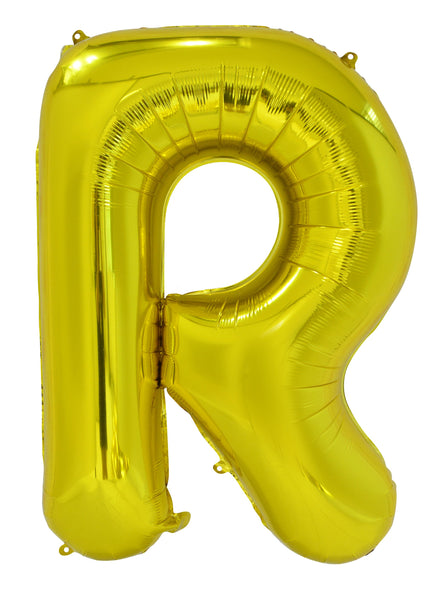 Giant Gold 86cm Helium Balloon Letters & Numbers