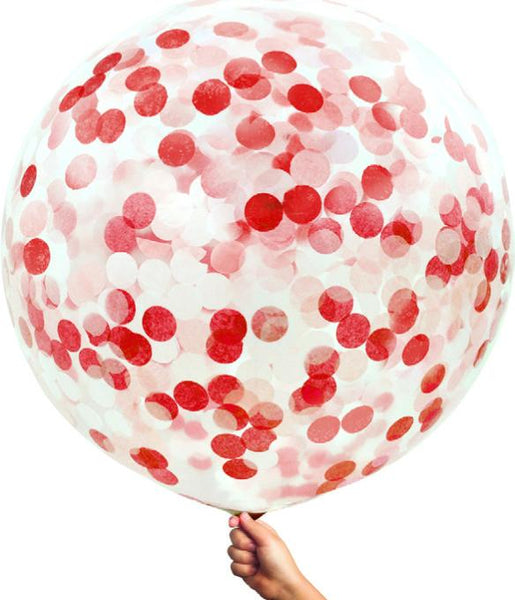 Confetti-Filled Round Giant 90cm Helium Balloons