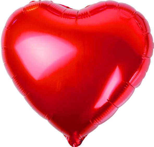 Large Heart Shaped Helium Balloons 45cm