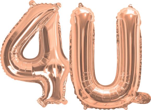 Giant Rose Gold 86cm Helium Balloon Letters & Numbers