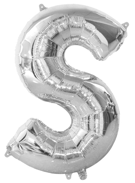 Giant Silver 86cm Helium Balloon Letters & Numbers