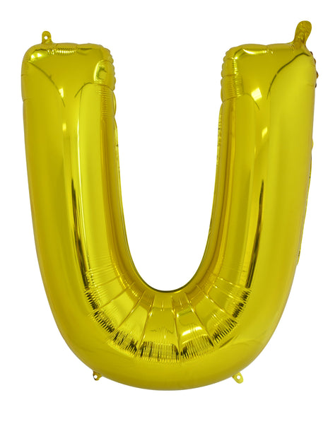 Giant Gold 86cm Helium Balloon Letters & Numbers