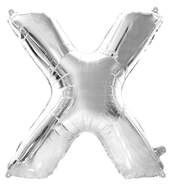 Giant Silver 86cm Helium Balloon Letters & Numbers