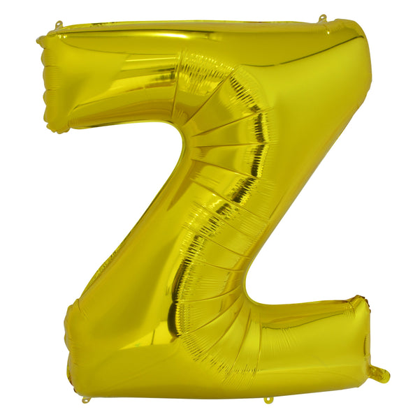 Giant Gold 86cm Helium Balloon Letters & Numbers